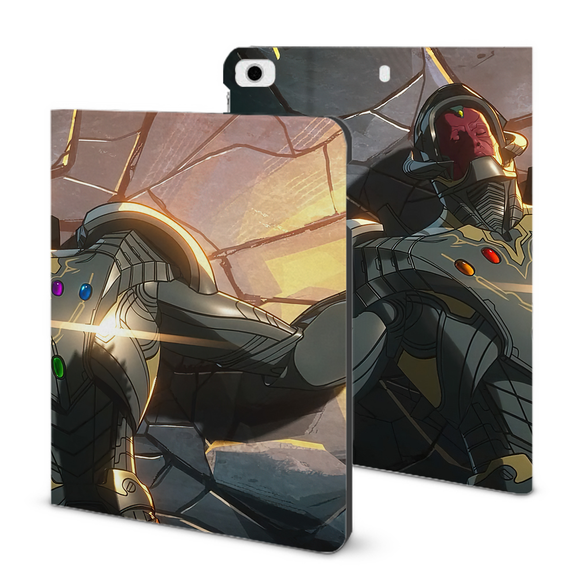 （画像用） アベンジャーズ The Avengers IPad ケース ブック型 PUレザー TPU 耐衝撃 軽量 薄型 ペン収納なし 全面保護 IPad 各モデル対応